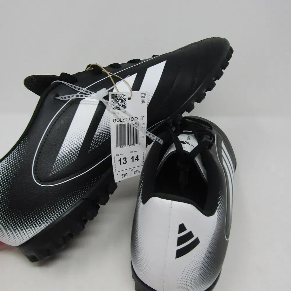 Adidas Goletto IX TF Turf Soccer Cleats Shoes Men's US 13 Black White New